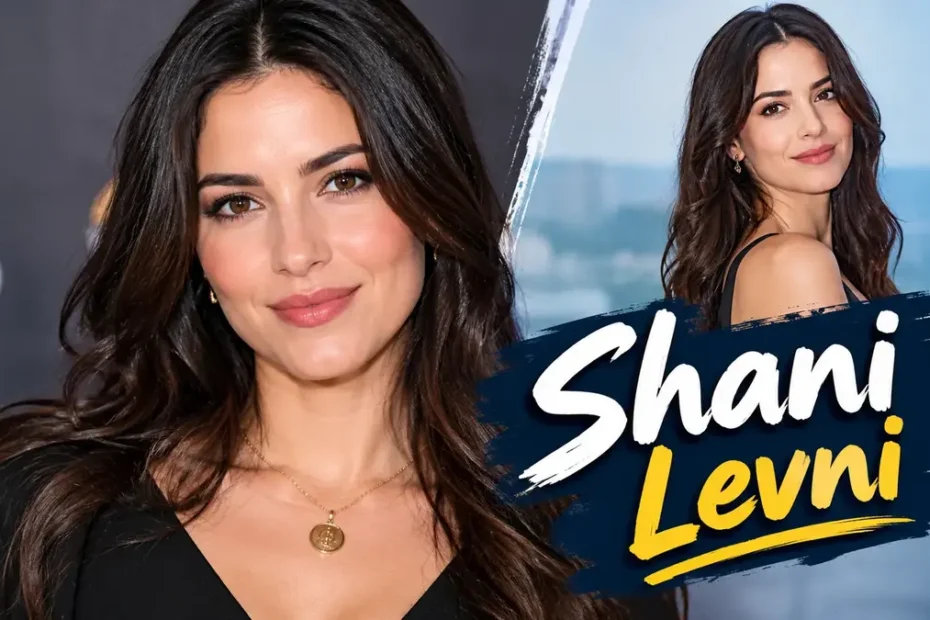 Shani Levni portrait featuring her name in white and yellow typography